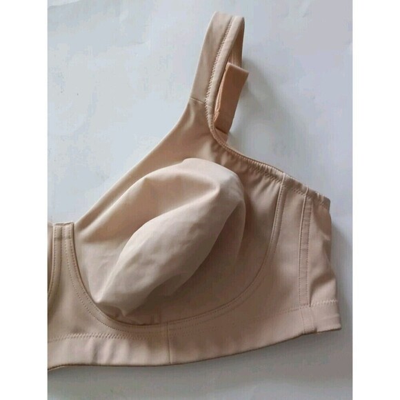 Cacique Wireless Minimizer Bra Size 46C Nude Support T-Shirt Bra Full Coverage - Picture 4 of 6